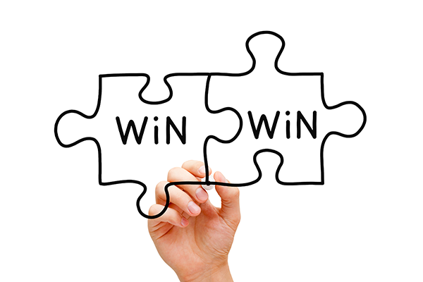 Win Win partnership puzzle image